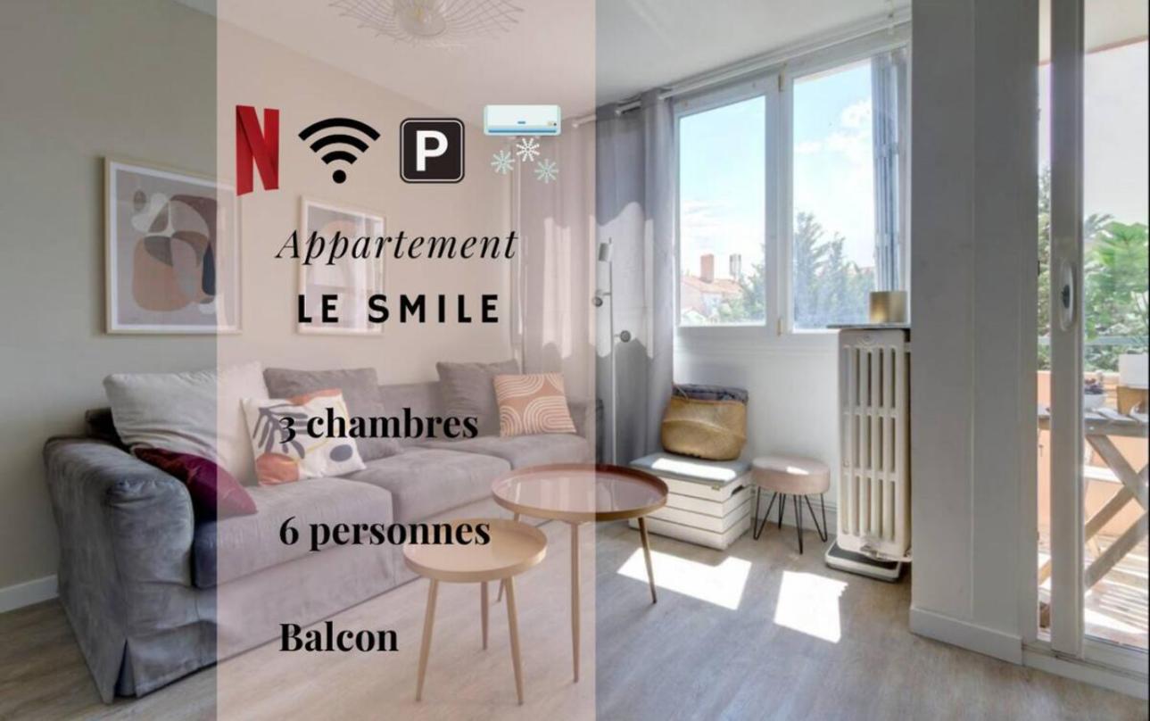Le Smile - 3 Bedrooms - 8Pers - Parking - Centre Gare Montpellier Bagian luar foto
